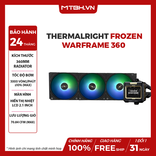 Tản Nhiệt Nước Thermalright Frozen WarFrame 360 ARGB Display - Black