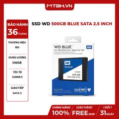 SSD WD 500GB Blue SATA 2.5 inch WDS500G2B0A