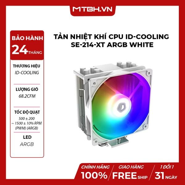 TẢN NHIỆT KHÍ CPU ID-COOLING SE-214-XT ARGB WHITE
