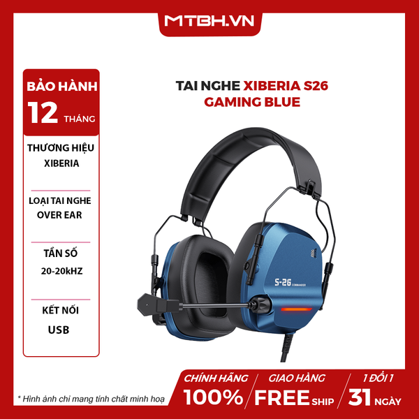 Tai Nghe XIBERIA S26 GAMING BLUE