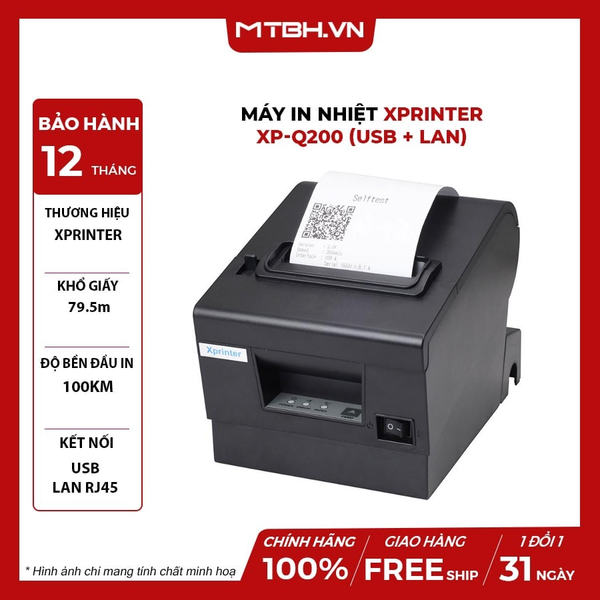 MÁY IN HÓA ĐƠN XPRINTER XP-Q200 (USB + LAN)