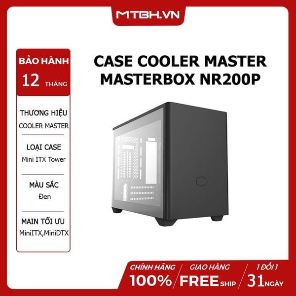 CASE COOLER MASTER MASTERBOX NR200P BLACK MINI ITX TOWER
