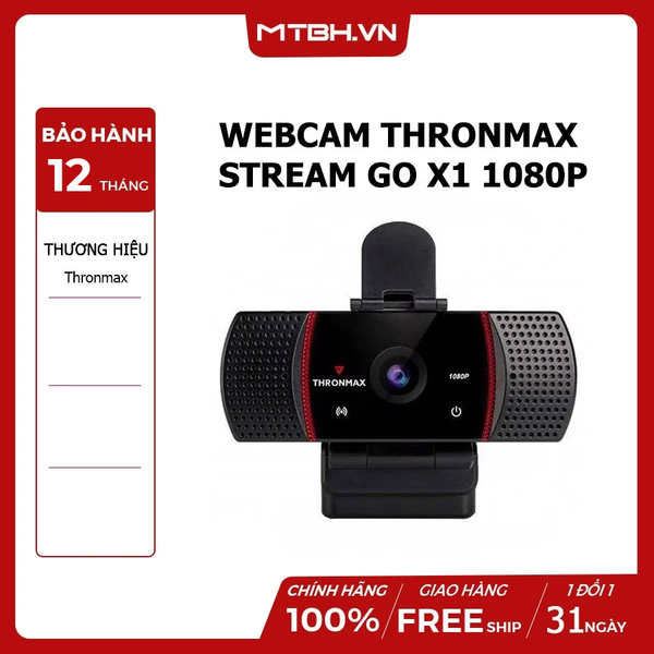 WEBCAM THRONMAX STREAM GO X1 1080P - New generation of CMOS sensor