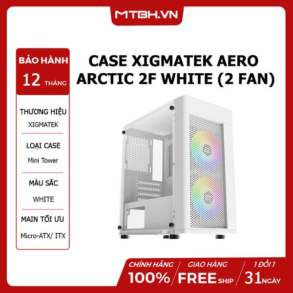 CASE XIGMATEK AERO ARCTIC 2F WHITE (2 FAN)