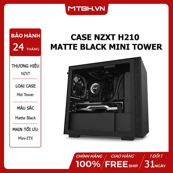 CASE NZXT H210 MATTE BLACK MINI TOWER