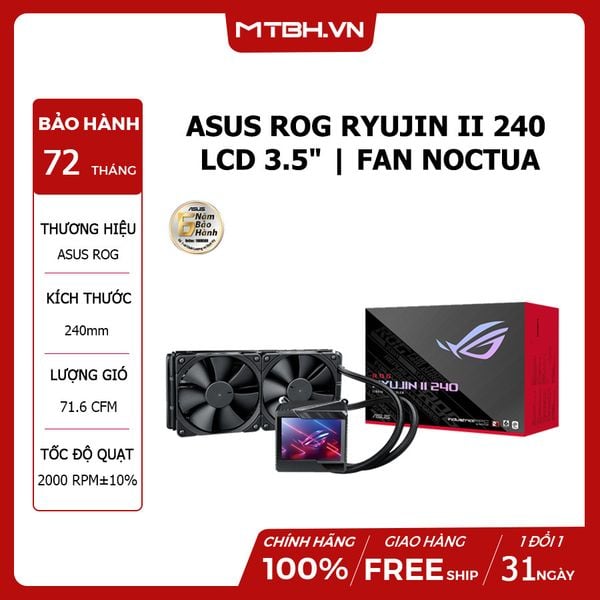 TẢN NHIỆT NƯỚC AIO ASUS ROG RYUJIN II 240 - LCD 3.5