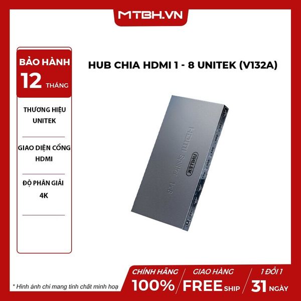 HUB CHIA HDMI 1 - 8 Unitek (V132A)