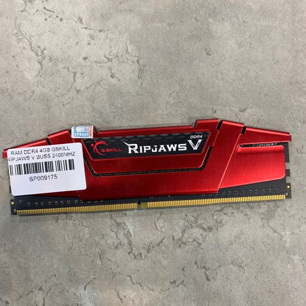 RAM DDR4 4GB GSKILL RIPJAWS V BUSS 2400MHZ TẢN NHIỆT THÉP HẾT BH