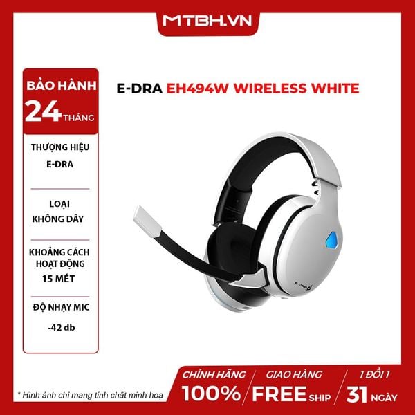 Tai Nghe E-DRA EH494W Wireless White