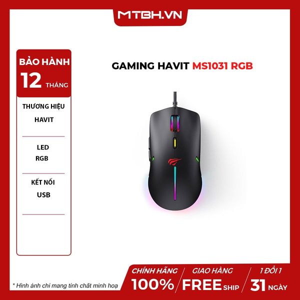 CHUỘT GAMING HAVIT MS1031 RGB