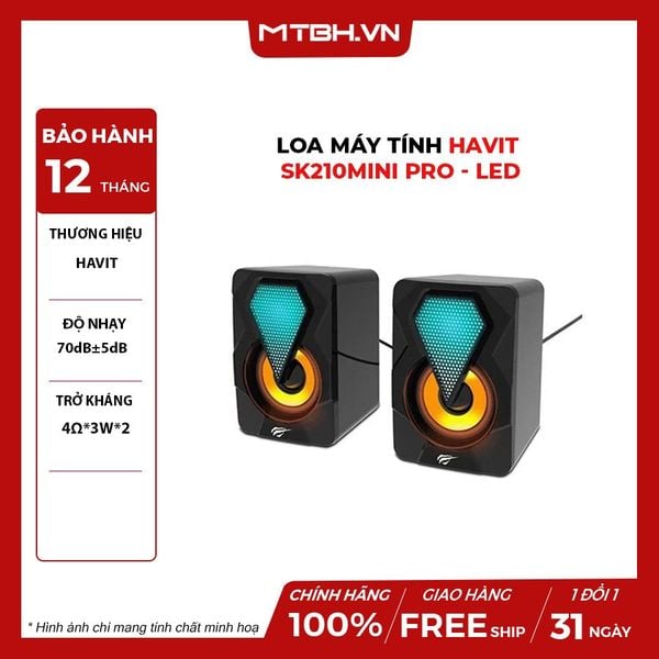 LOA MÁY TÍNH HAVIT SK210mini PRO - LED