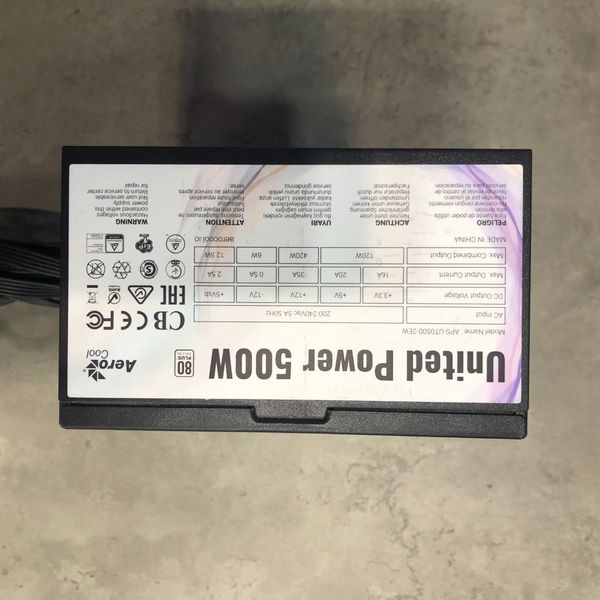 NGUỒN AEROCOOL UNITED POWER 500W BH 1 THÁNG