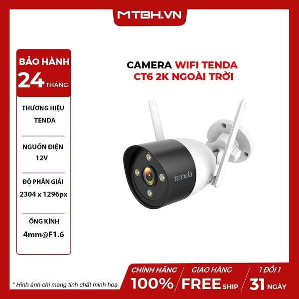 Camera Wifi Tenda CT6 2K Ngoài Trời