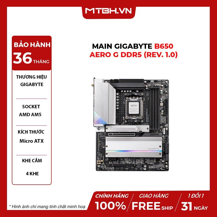 MAIN GIGABYTE B650 AERO G DDR5 (rev. 1.0) Máy Tính Biên Hòa