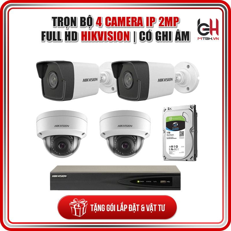 Trọn Bộ 4 Camera IP 2.0 MP Model 2022 tại Máy Tính Biên Hòa