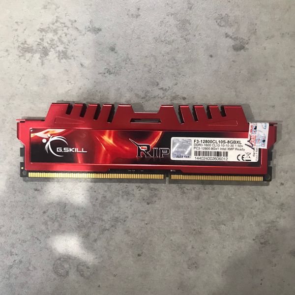 RAM DDR3 8GB GSKILL RIPJAW BUSS 1600 BH 1 TH