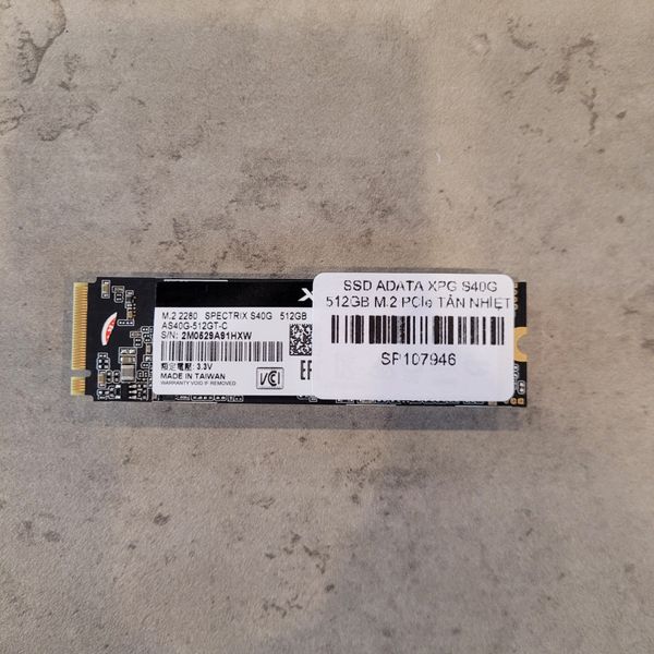 SSD ADATA XPG S40G 512GB M.2 PCIe TẢN NHIỆT RGB