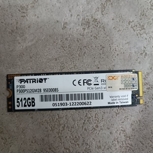 SSD Patriot 512GB P300 M2 2280 NVMe BH T5/2025