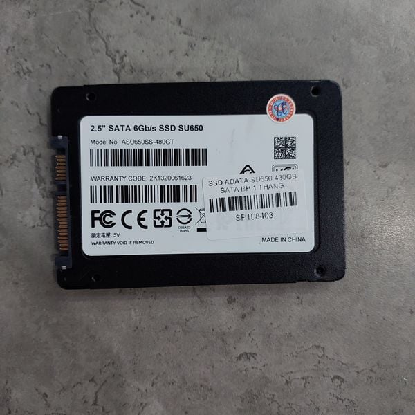 SSD ADATA SU650 480GB SATA BH 1 THÁNG