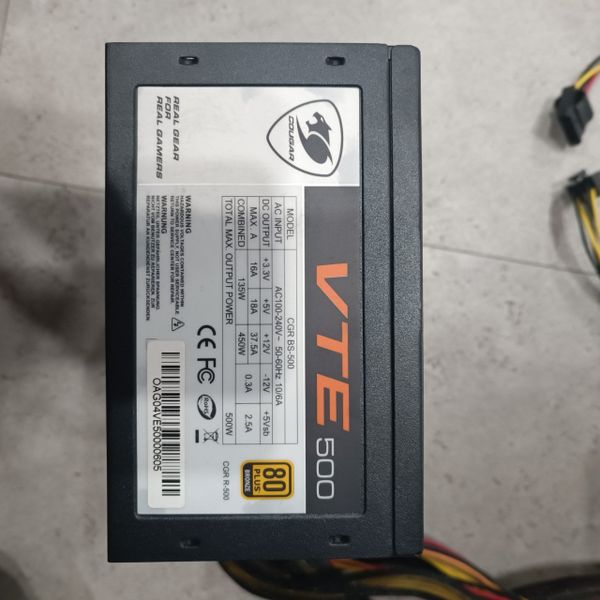 Nguồn Cougar VTE500 500W 80 Plus Bronze BH 1 THÁNG
