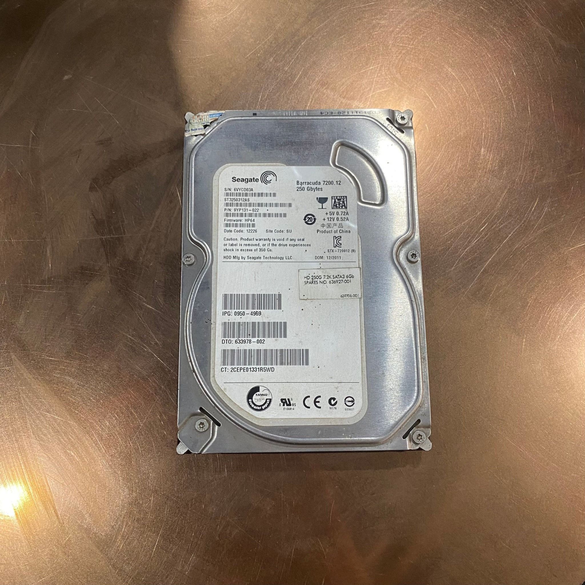 HDD SEAGATE 250GB HBH – Máy Tính Biên Hòa