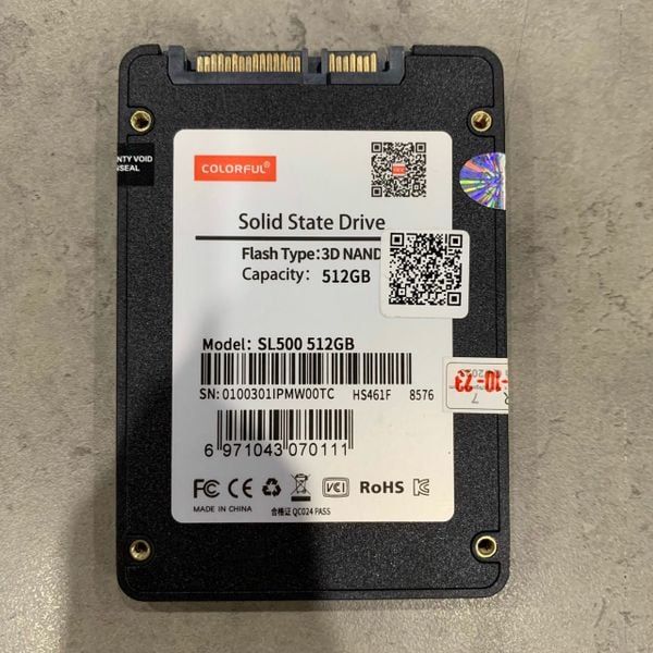 Ssd Colorful 512GB SL500 Sata 2.5 BH 1 THÁNG