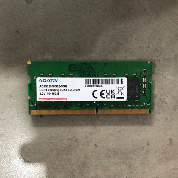 RAM LAPTOP ADATA DDR4 PREMIER 8GB BUS 3200MHZ - 2ND 99% BHH 05/2026
