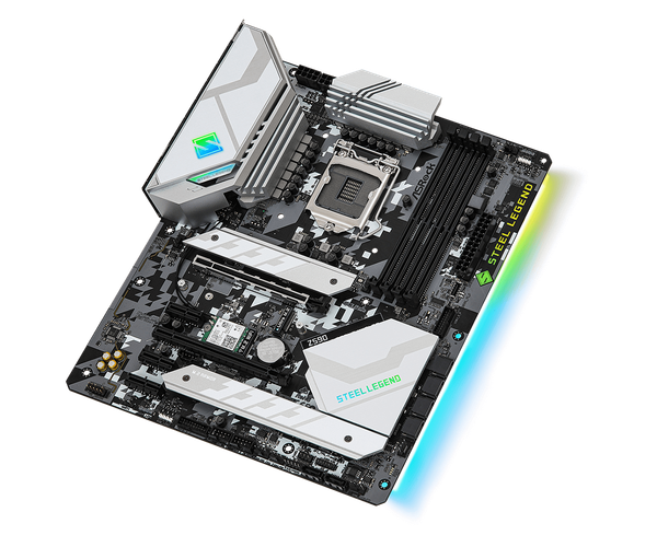 Main ASROCK Z590 STEEL LEGEND WiFi 6E (Intel Z590, Socket 1200, ATX, 4 khe Ram DDR4))