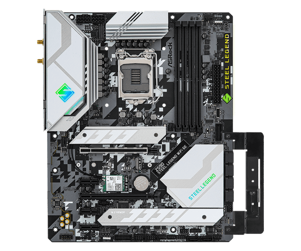 Main ASROCK Z590 STEEL LEGEND WiFi 6E (Intel Z590, Socket 1200, ATX, 4 khe Ram DDR4))