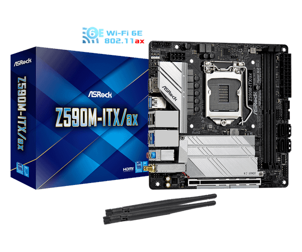 Main ASROCK Z590M ITX/ax (Intel Z590, Socket 1200, Mini-ITX, 2 khe Ram DDR4)