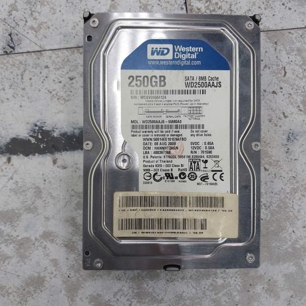 HDD 250GB CÁC LOẠI BH 1 THÁNG