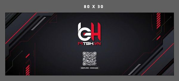 LÓT CHUỘT MTBH GAMING SIZE 80*30cm - DÀY 3mm | MAY BO VIỀN | QR CODE