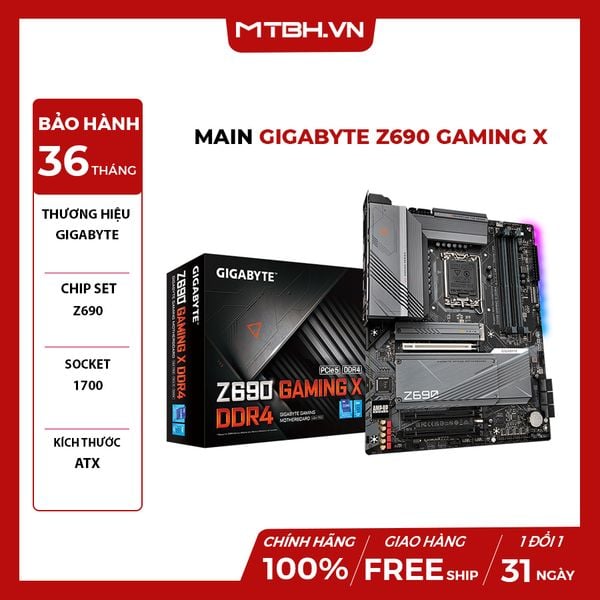 Main Gigabyte Z690 GAMING X (Intel Z690, Socket 1700, ATX, 4 khe Ram DDR4)