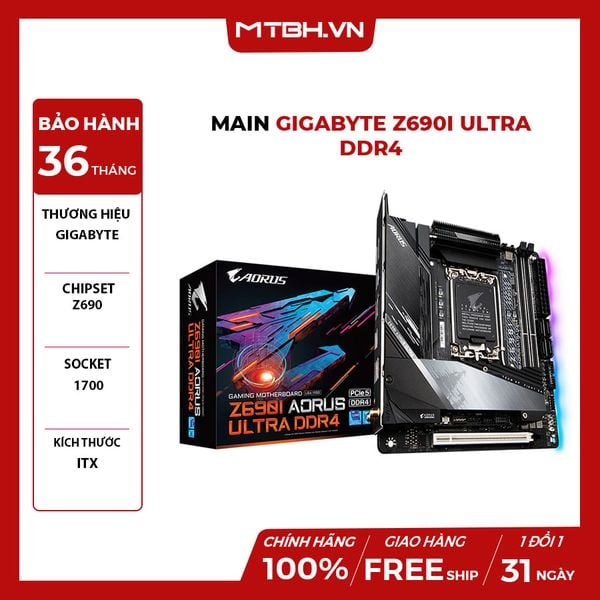 Main Gigabyte Z690I ULTRA (Intel Z690, Socket 1700, ATX, 2 khe Ram DDR4)