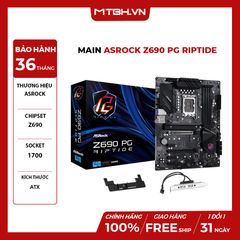 MAIN ASROCK Z690 PG RIPTIDE (Intel Z690, Socket 1700, ATX, 4 khe Ram DDR4)