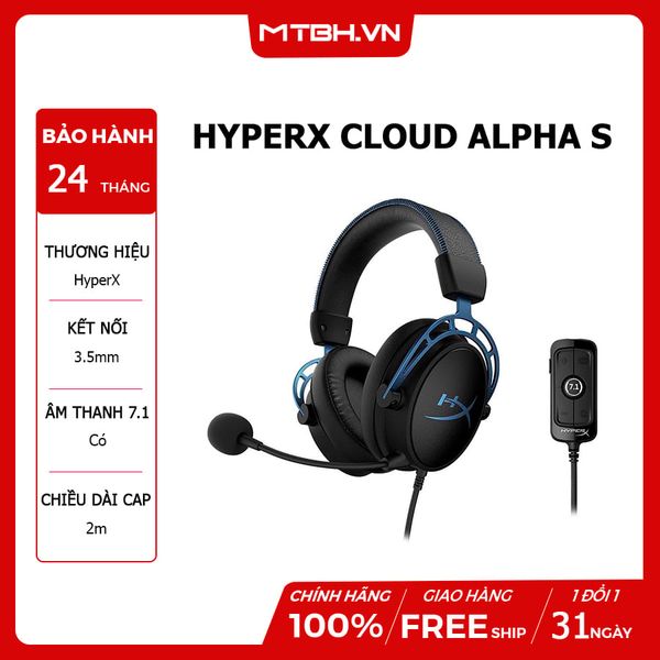 TAI NGHE HYPERX CLOUD ALPHA S BLACK
