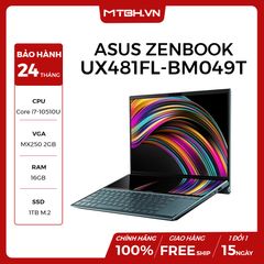 LAPTOP ASUS ZENBOOK DUO UX481FL-BM049T | I7-10510U | 16GB LPDDR3 | 1TB SSD