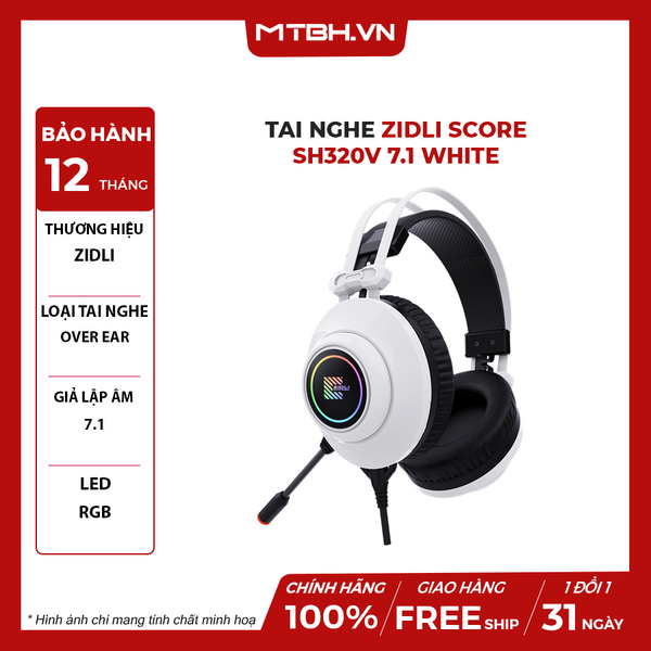 TAI NGHE ZIDLI SCORE SH320V 7.1 WHITE