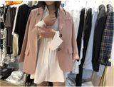  (Nhập Siêu Cao Cấp) - ÁO KHOÁC BLAZER HỒNG GENTLE PINK COAT – AK099 (Màu Hồng) 