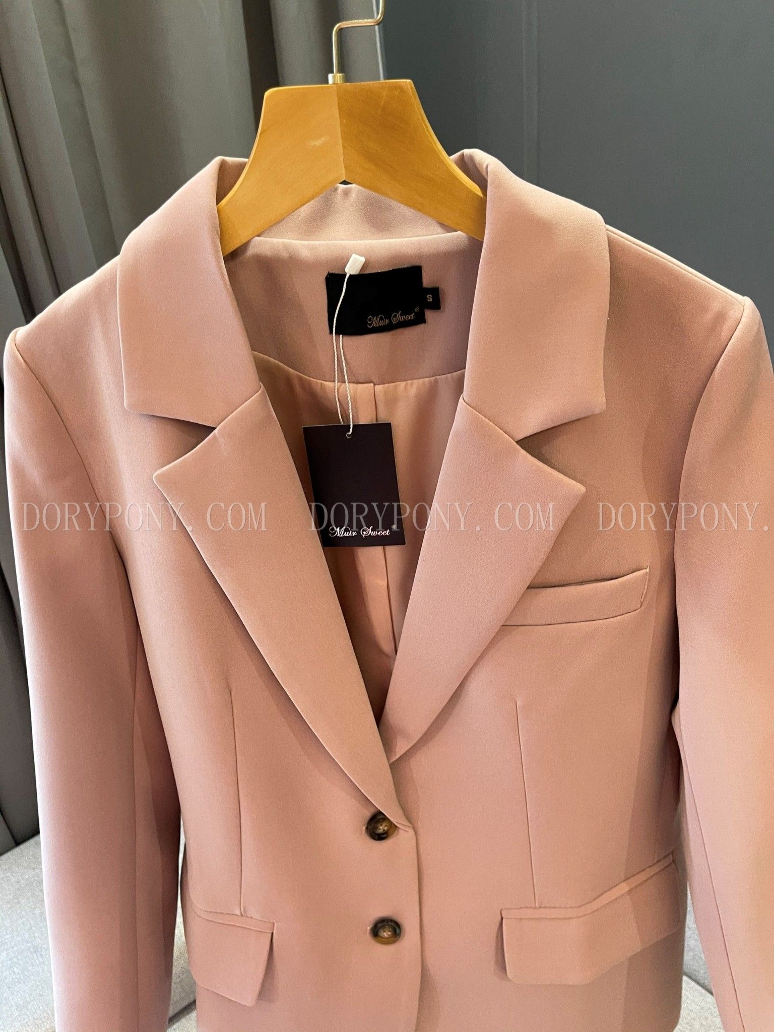  (Nhập Siêu Cao Cấp) - ÁO KHOÁC BLAZER HỒNG GENTLE PINK COAT – AK099 (Màu Hồng) 