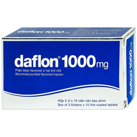  Daflon 1000mg trị trĩ (3 vỉ x 10 viên) 