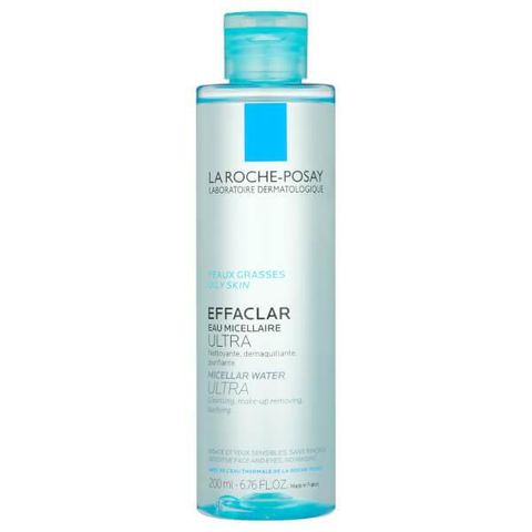  Nước  Làm Sạch Và Tẩy Trang Dành  Cho Da Dầu Nhạy Cảm LaRoche Posay Effeaclar Micellar Water Ultra 200ml 