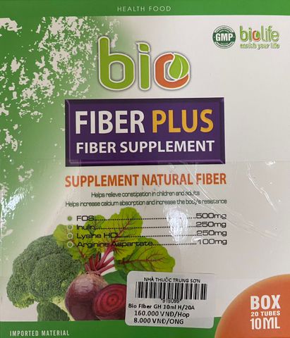  Thực phẩm bảo vệ sức khỏe: BIO FIBER PLUS 