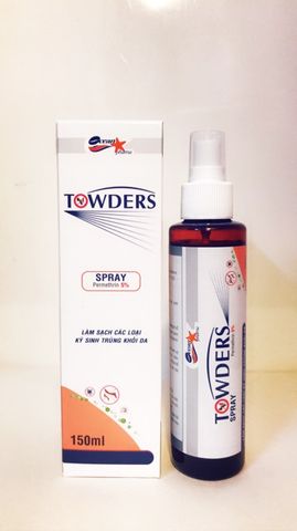 TOWDERS SPRAY 150ML LÀM SẠCH CÁC LOẠI KÝ SINH TRÙNG KHỎI DA