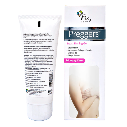 Gel Dưỡng Ẩm Giúp Ngực Săn Chắc Fix Derma Preggers Breast Firming Gel Tuýp 60G