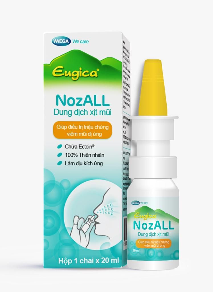  Xịt mũi Eugica NozAll giảm triệu chứng viêm mũi dị ứng chai 20ml 