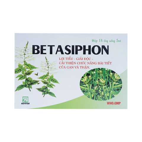 Dung dịch uống Betasiphon hỗ trợ trị bệnh lý gan mật, tiêu hóa (18 ống x 5ml)