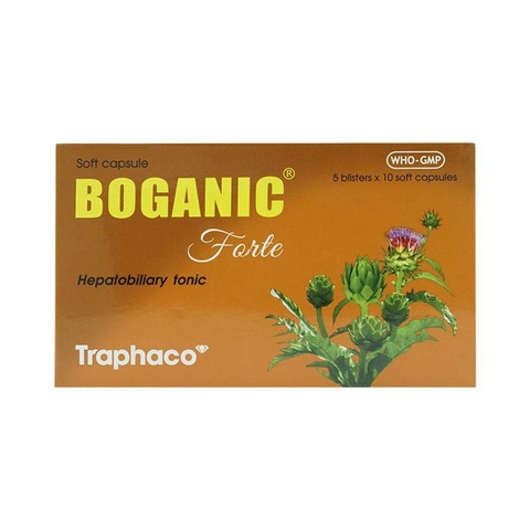  Boganic Forte hỗ trợ trị bệnh lý gan mật, mỡ máu (5 vỉ x 10 viên) 