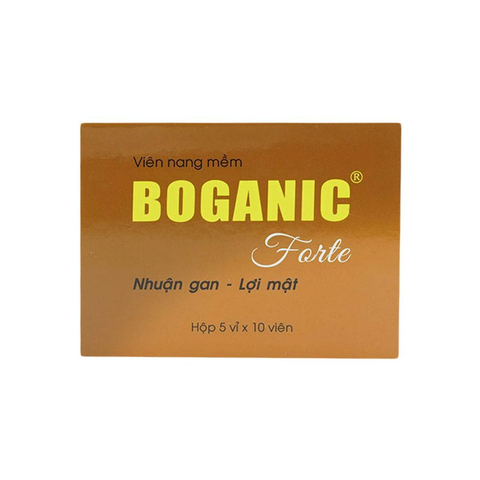  Boganic Forte hỗ trợ trị bệnh lý gan mật, mỡ máu (5 vỉ x 10 viên) 