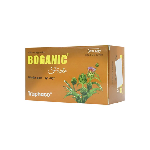  Boganic Forte hỗ trợ trị bệnh lý gan mật, mỡ máu (5 vỉ x 10 viên) 